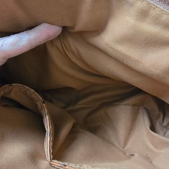 Imoshion Ostrich Brown Crossbody Bag Faux Leather Studded Large Purse Tote Boho - Picture 5 of 14